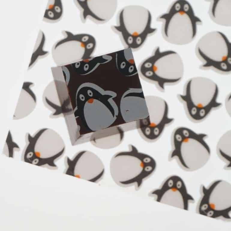 Chokoladetryk ark med pingviner